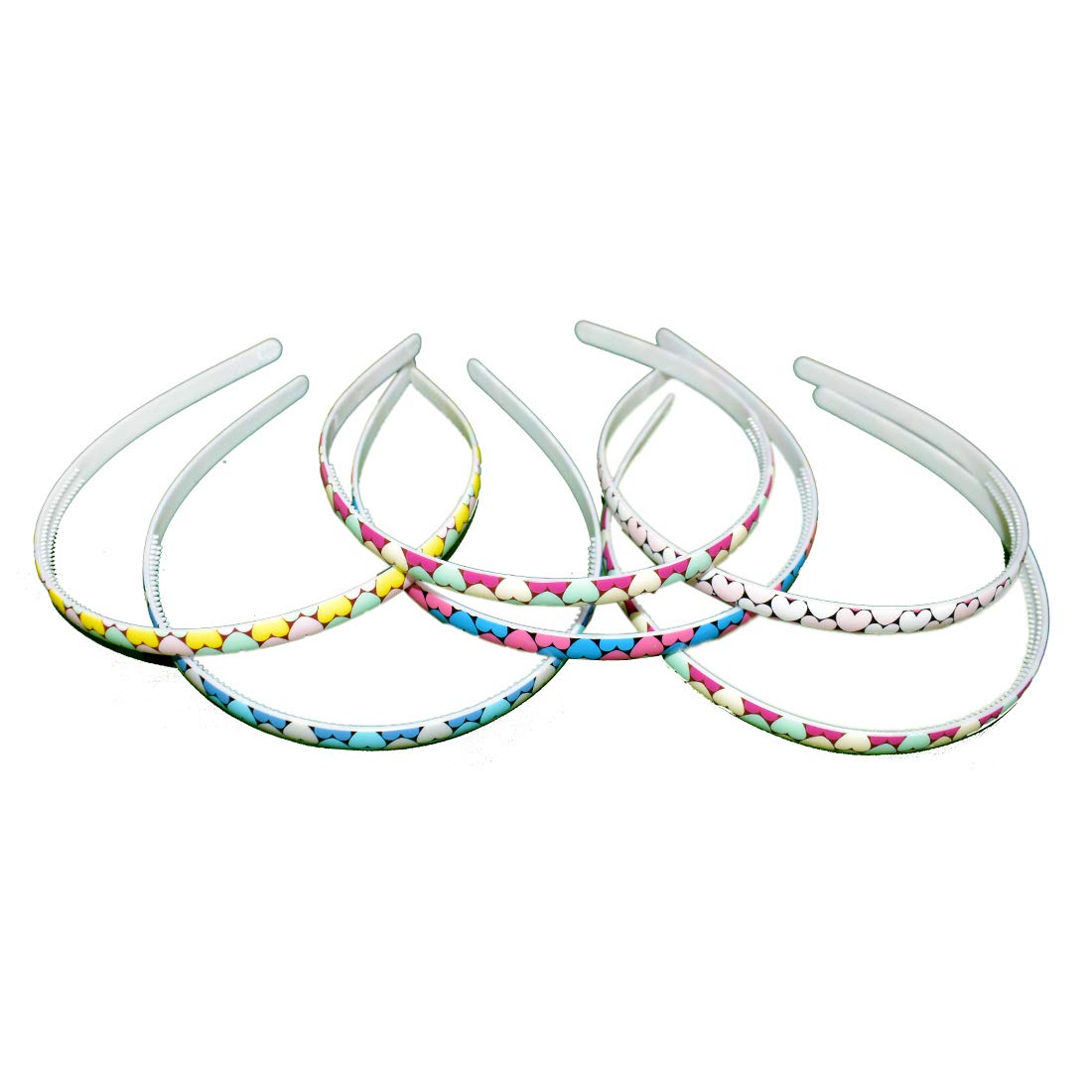 Ma Gayatri Traders Women's Plastic Multicolor Printed Fancy Hair Band set of 6