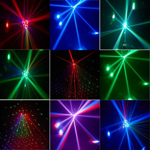 Image of Moving Head DJ Lights for Parties, 16X10W RGBW 4-in-1 Party Light with Strobe Stage Effect Beam Lights Controlled by 18CH DMX-512 /Sound Activated for Christmas KTV Wedding
