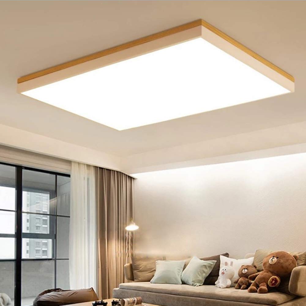 Lampa sufitowa LED do sypialni ściemniana, nowoczesne oświetlenie sufitowe do gabinetu okrągły akrylowy klosz biały, 60x40cm, 48W