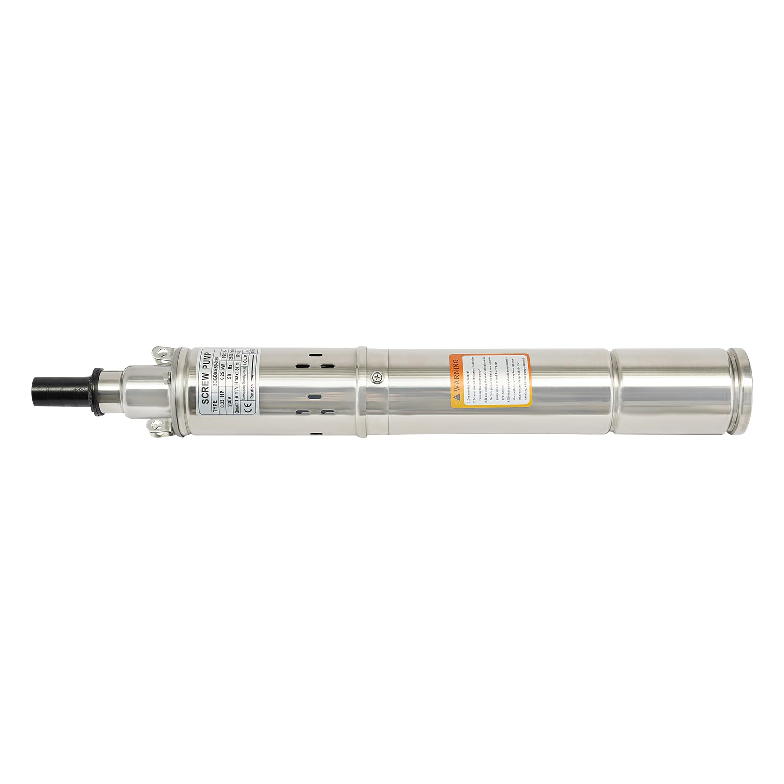 Bomba sumergible para pozos profundos de 3 pulgadas, de acero inoxidable, 250 W, con cable de 20 m, para pozos profundos, para jardín, río, bombas silenciosas, 20 dB, altura máxima 80 m, caudal máximo