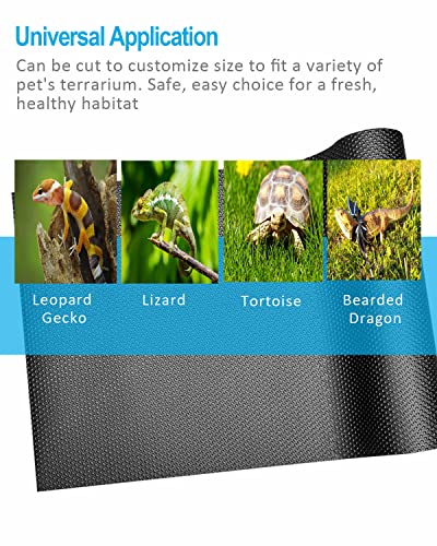 Image of Bearded Dragon Tank Accessories, 120 Gallon Reptile Terrarium Mat Liner, Bearded Dragon Substrate for 4x2x2 Reptile Enclosure