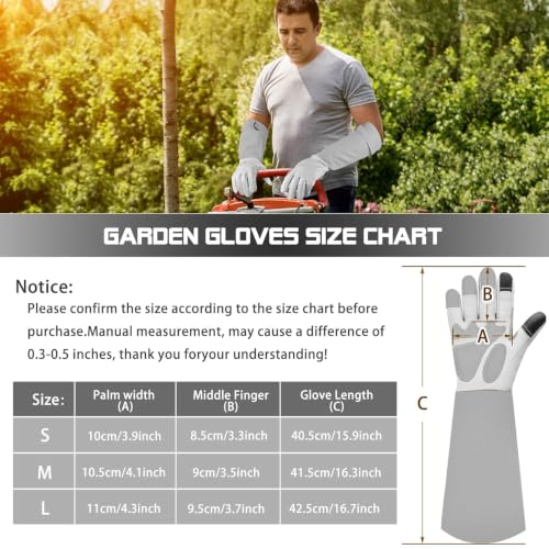 SLARMOR Lange Gartenhandschuhe Damen Abeitshandschuhe Herren – Ansicht 6