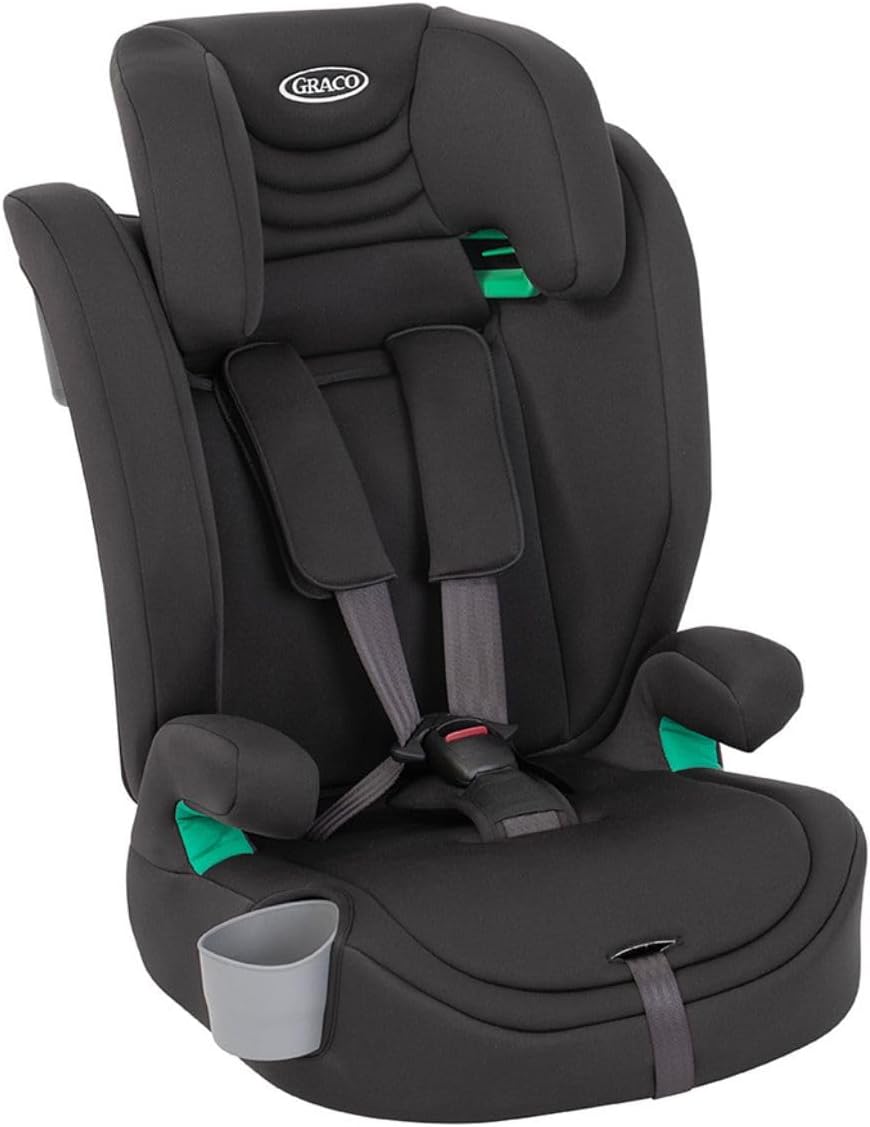 Graco Eldura R129 Harness Booster Car Seat, Convertible Harness to Highback Booster, 76–145 cm, 15 Months–12 Years, Midnight