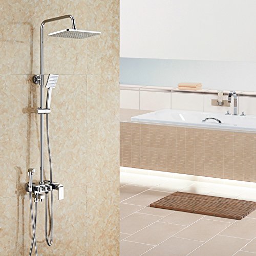 Pommeau de douche en or noir pour une salle de bain moderne et lavage large