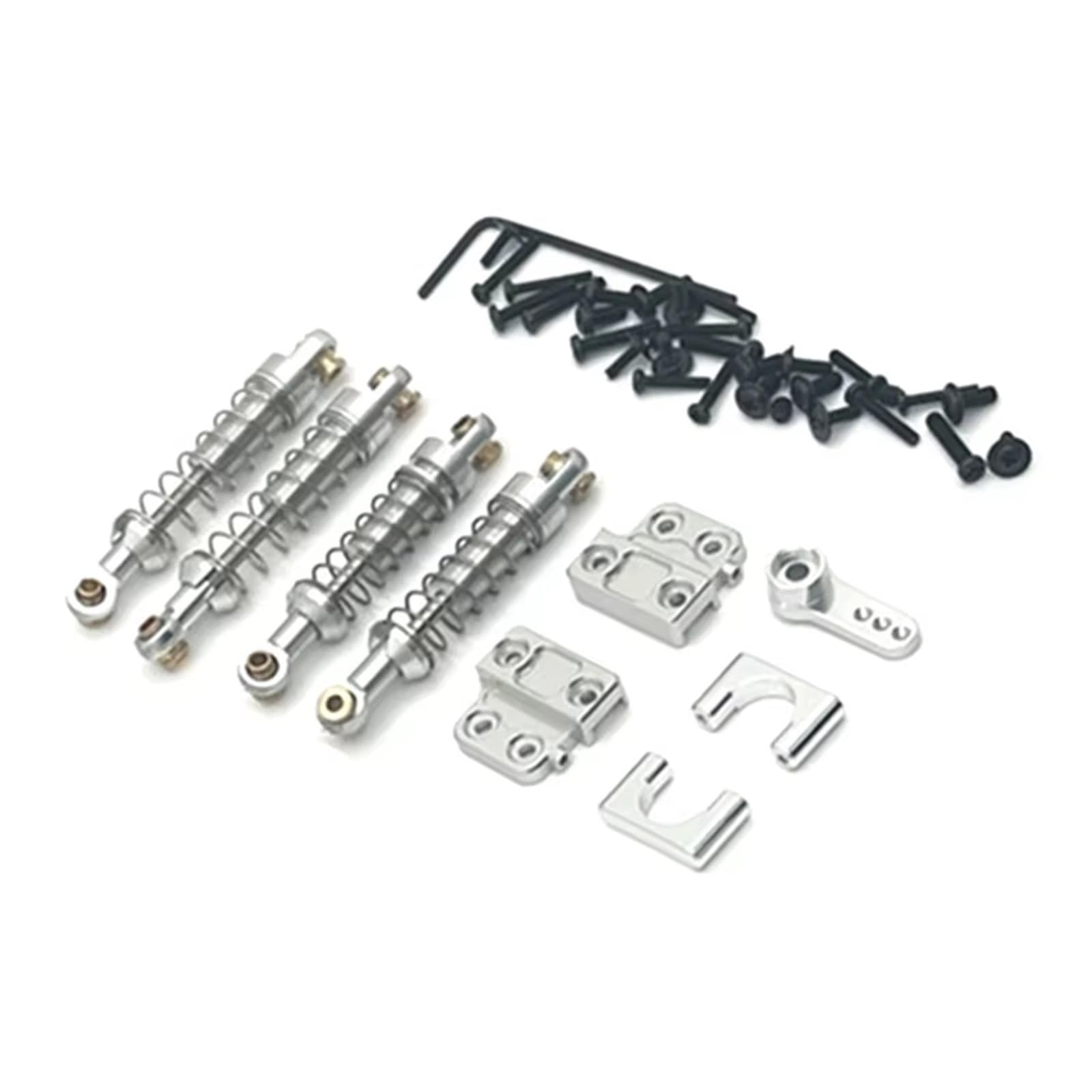 RC Autozubehör Für MN82 LC79 1/12 RC-Auto-Tuning-Teile, Ersatz-Stoßdämpfer-Spurstange Vor Und Nach Dem Antriebswellensatz Für Silber