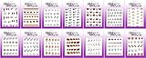 Nailart und Nageldesign WM Fussball Sticker Set mit 14 Stickern 2018 Ball Flagge Deutschland Frankreich England Football Fußball Nageldesign Nailart RM Beautynails