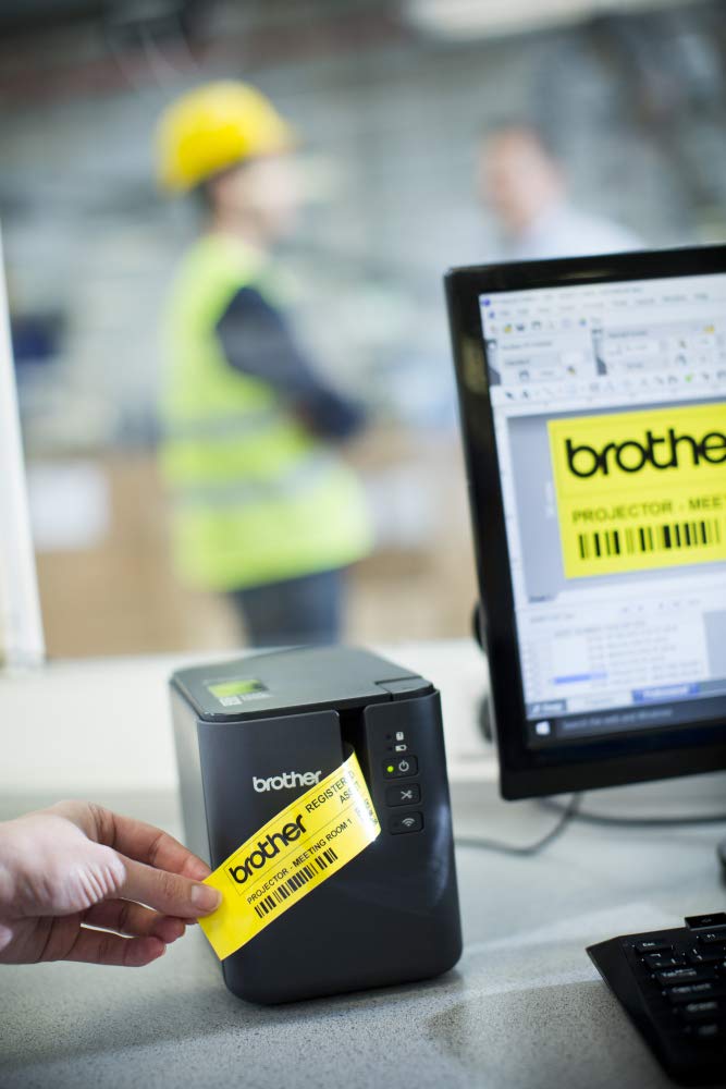 Brother PT-P900W | Etichettatrice Desktop Professionale |Collegabile a PC | Connettività USB e Wi-Fi