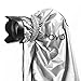 Movo CRC03 Extra-Long Camera Rain Coat Rain Cover for DSLR Cameras, Lens, and Tripod (Metallic Gray)