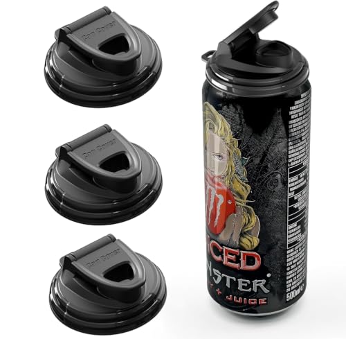 Soda Can Lids – Reusable BPA-Free Can Covers for Soda, Beer & Energy Drinks, Universal Fit 202/206 Cans (2.08 & 2.32IN Rims), Helps Keep Drinks Fresh & Clean
