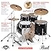 Pearl Export 5 Piece Drum Set Jet Black - Hardware And Sabian Cymbals