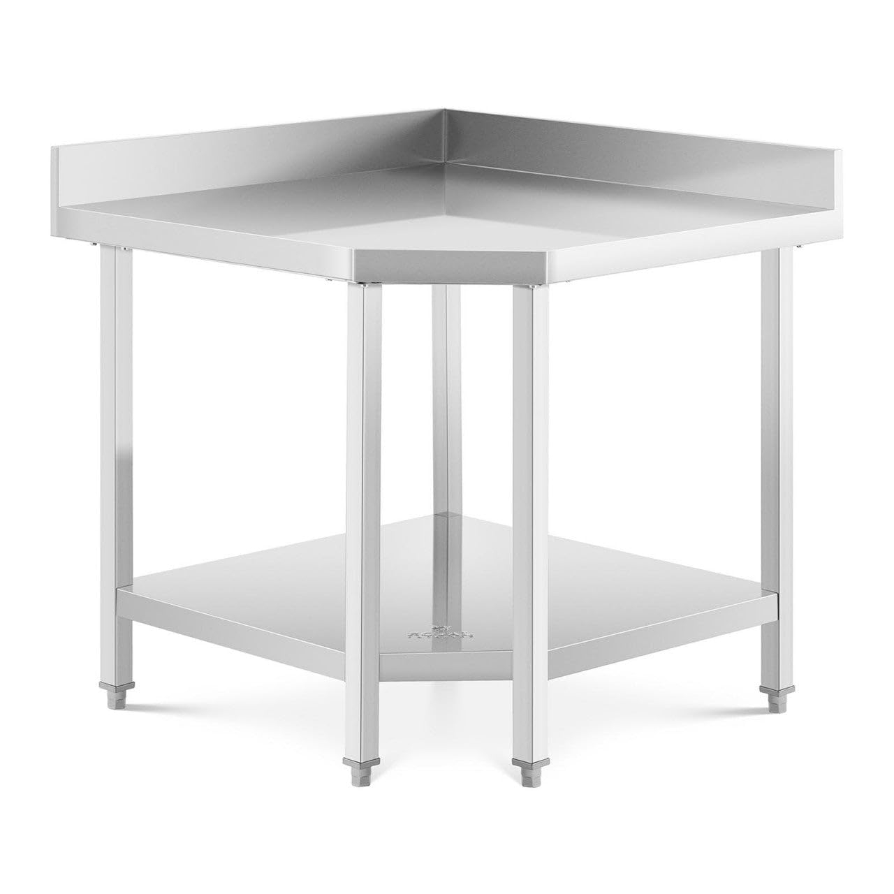 Helloshop26 Tavolo da Lavoro Cucina Professionale Acciaio Inox Angolo Inox 90 x 70 cm Capacità 300 kg 14_0003648
