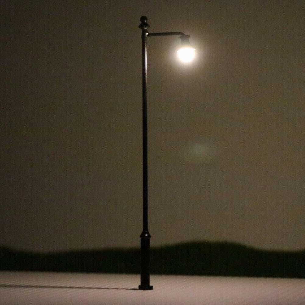 Lampe 3V Modèle Ferroviaire 5 Lampadaires LED HO/TT 65mm – Éclairage Ferroviaire 3V Par EVEMODEL