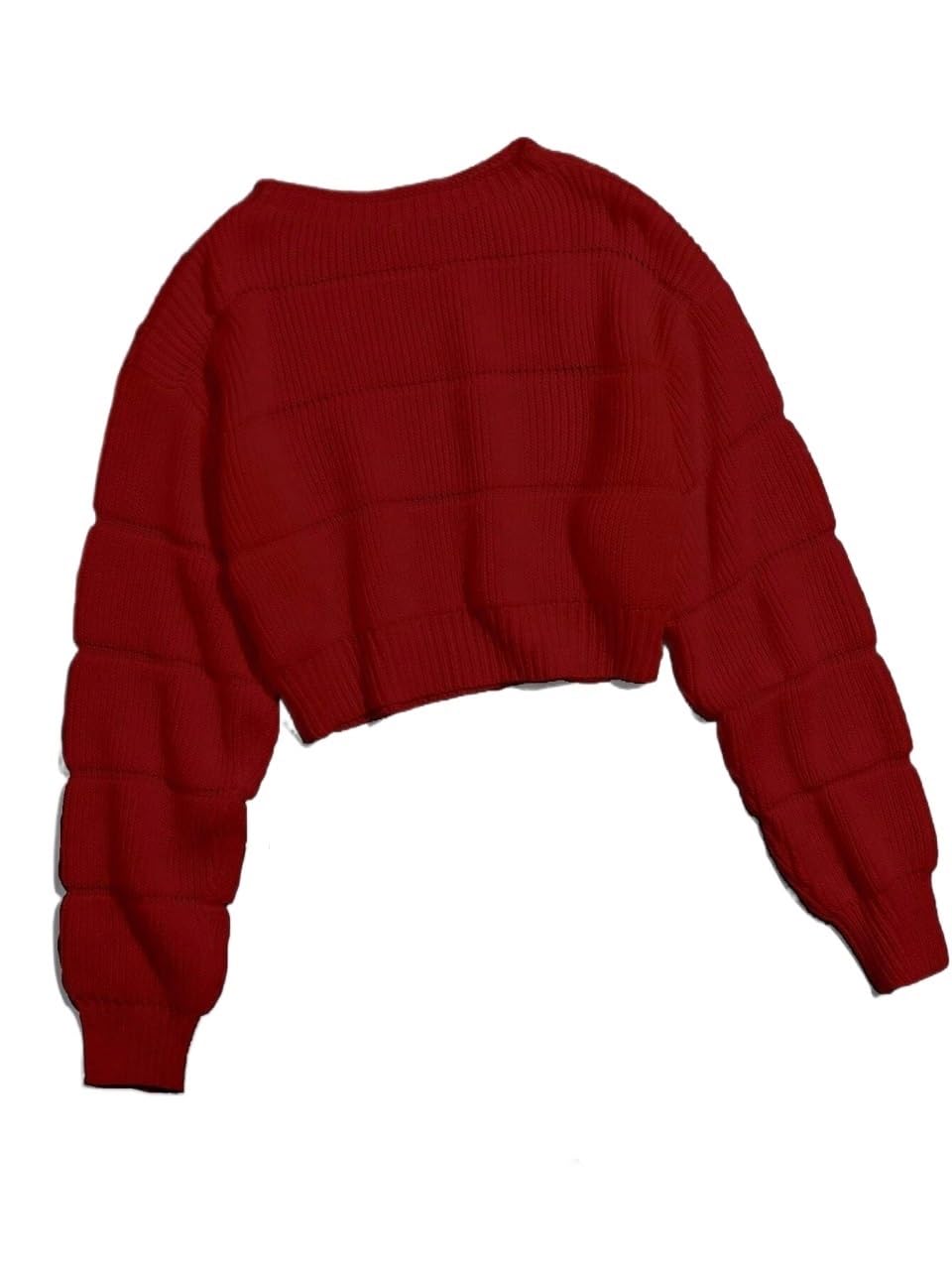 Womens Pullover Sweater Womens Round Neck Long Sleeve Pullover Sweater
