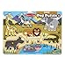 Melissa & Doug World of Animals Wooden Peg Puzzles Set - Pets, Farm, and Safari