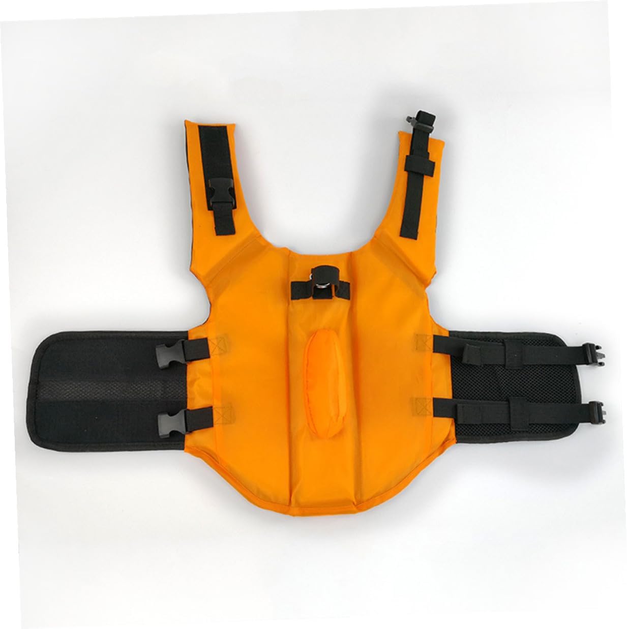 BESTonZON Dog Floatation Vest with Adjustable Straps Orange Small Shark Fin Design Pet Swimming Life Jacket for Puppy Safety Boating and Pool Use