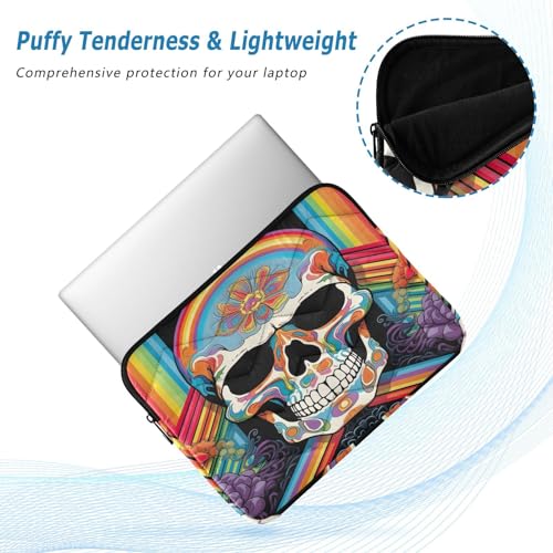 Funda para laptop 13-14 pulgadas impermeable con diseño de calavera miniatura 5