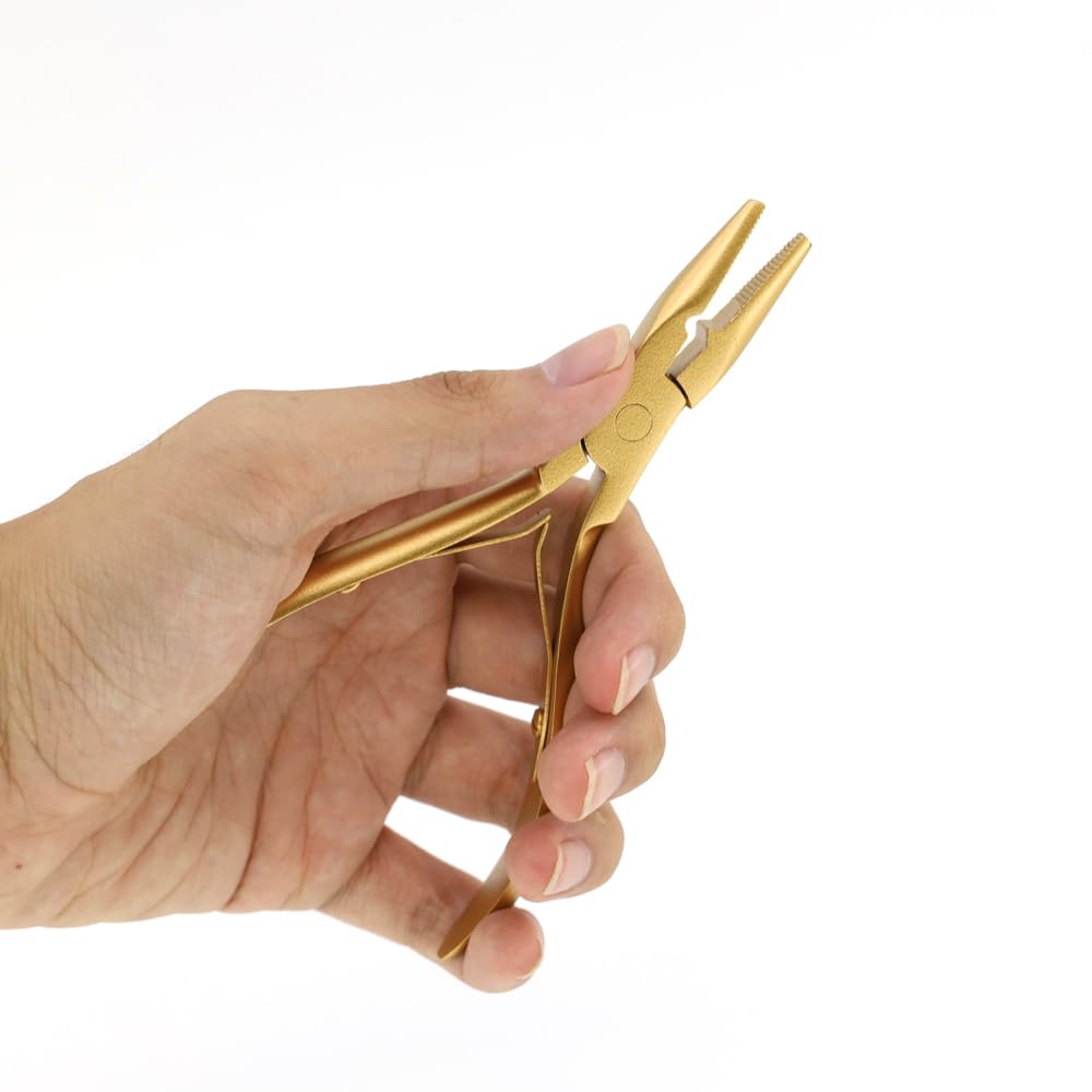 Hair Extension Pliers Kit with Cloth Bag Hair Extension Pliers for Micro Beads Remover Hook Looper Feather Hair Extensions Hair Loop Tool Salon Barber Accessories