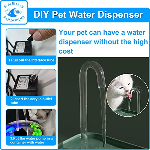 Usb Water Pump For Pet Fountain With Acrylic Curved Outlet Tube, Cat Water Dispenser Accessories #TOP1