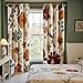 JINCHAN Lora Floral Curtains for Bedroom 95% Blackout Drapes Room Darkening Window Drapes Fall Decor Winter Vintage Boho Flower Print Curtain for Living Room 84 Inch Length 2 Panels with Grommet Beige