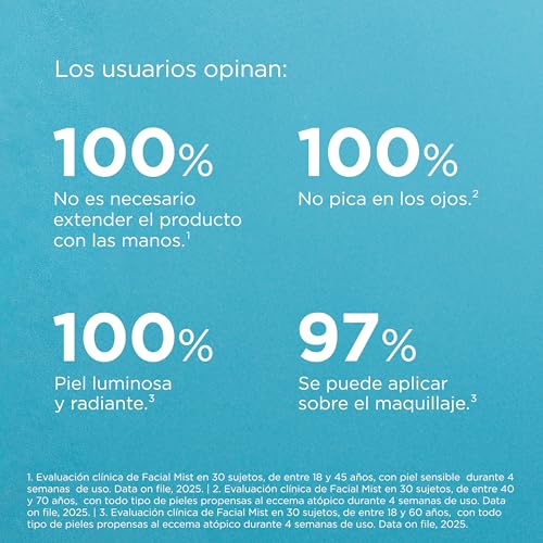 Miniatura 7 de ISDIN Fotoprotector Facial Mist SPF50, Protector Solar facial en spray formato bruma ultrafina e invisible, Protege, hidrata y refresca tu piel, 100ml | Formato bruma ultrafina, Invisible, Protege e hidrata, Refresca la piel