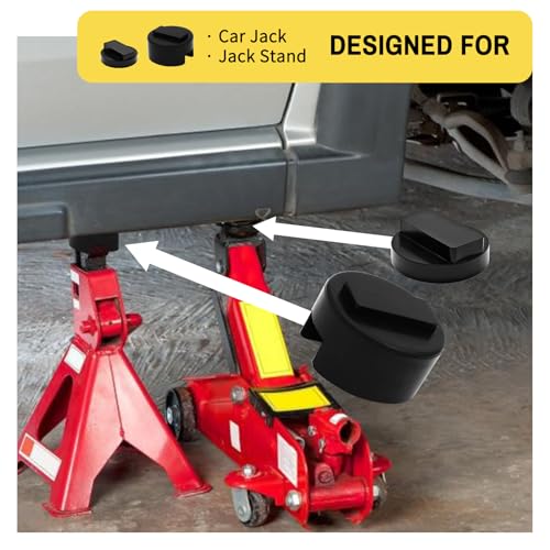 Image of 4 Pack Slotted Pinch Weld Jack Pad for BMW Mini | Shock resistant rubber pinch weld protector, fits BMW Mini frame rails, works with floor jack stands, includes portable stora