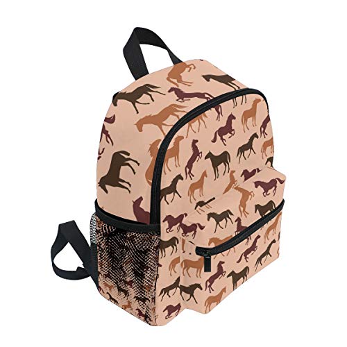 Orezi Cute Kids Backpack, Horse Seamless Pattern Toddler Schoolbag Preschool Bag Travel Bacpack For Little Boy Girl #TOP1