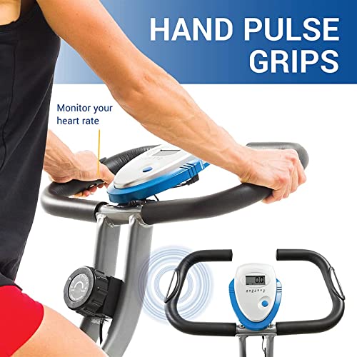 Image of Exercise Bike Folding Exercise Bike, Silver, Home Fitness Equipment