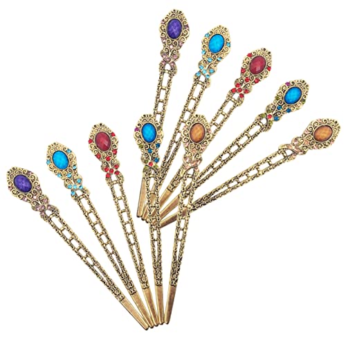 Épingle à cheveux vintage MAGICLULU en strass pour chignon élégant x10