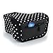 USA Gear Camera Sleeve (Medium) for Compact SLRs Compatible with Canon EOS R100 Nikon Z30 Sony ZV-E10, and more - Padded Neoprene DSLR Case with Zipper Accessory Pocket & Belt Loop (Polka Dot)