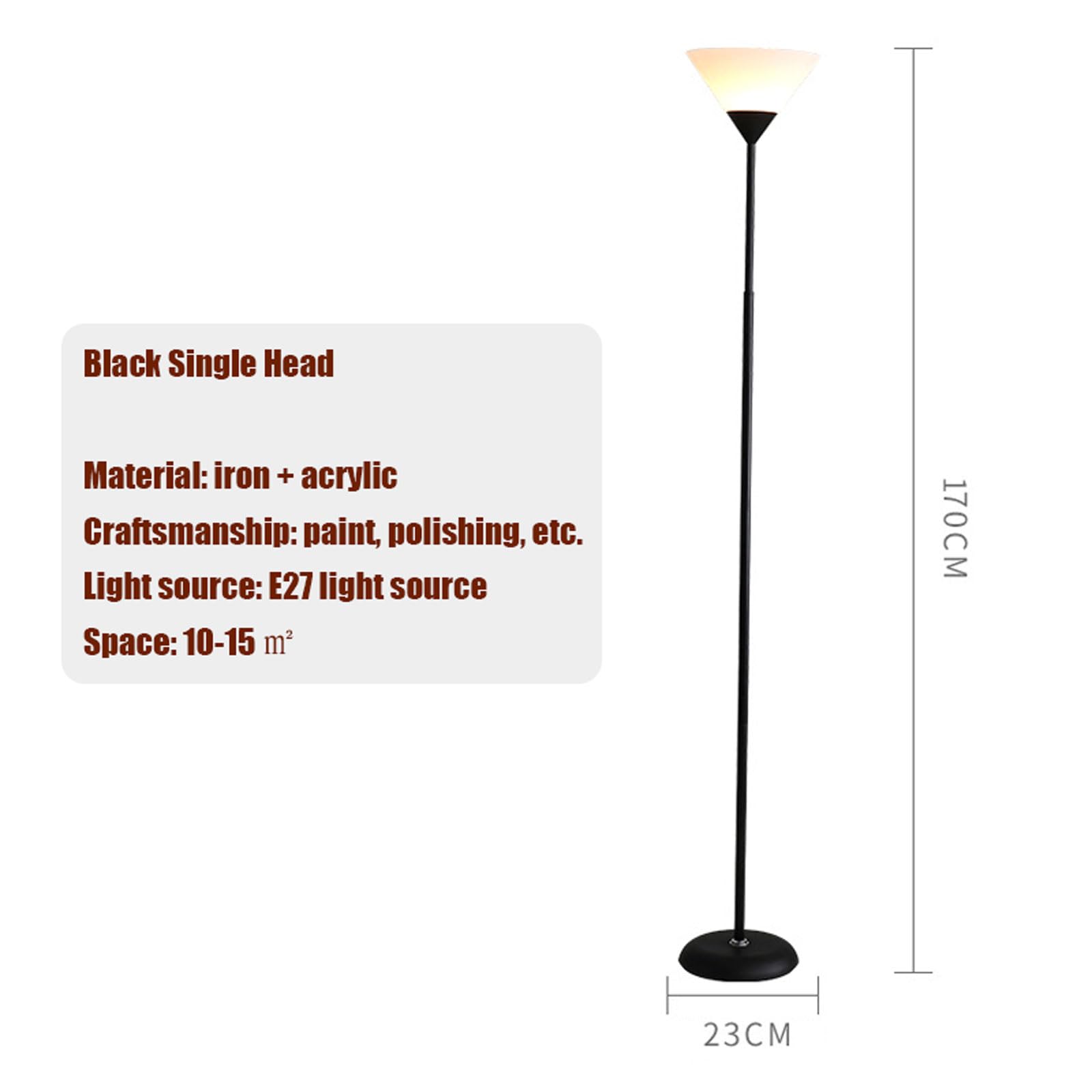 KKXXYQFC Lampada da dimmerabile - Illuminazione Industriale a LED a 3 Colori per Soggiorno, Camera da Letto o Ufficio - Lampada ad Angolo in Acrilico e Supporto Alto