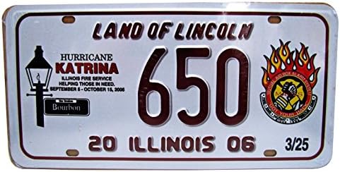 Dioramax – 55H/8 – Car Sign – Illinois Land Of Lincoln – White/Burgundy – 1/1 SCALE