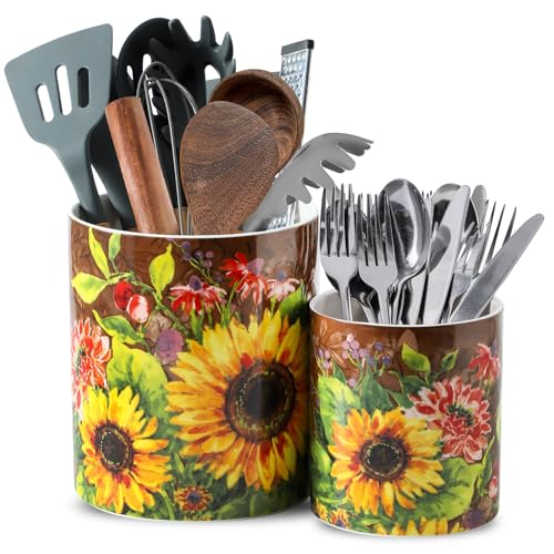 Sunflower Utensil Holder for Kitchen Countertop