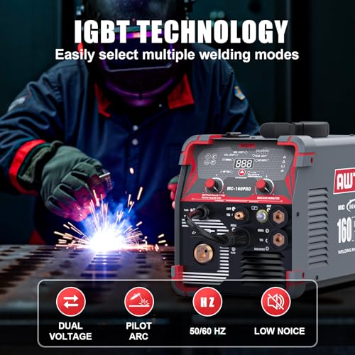 Image of AWT MIG Welding Machine,160A 5 in 1 Plasma Cutter Welder Combo HF TIG /Gas MIG /Flux MIG /Stick Welding,110 /220V Dual Voltage, Multi-Process Welder MIG88-160M