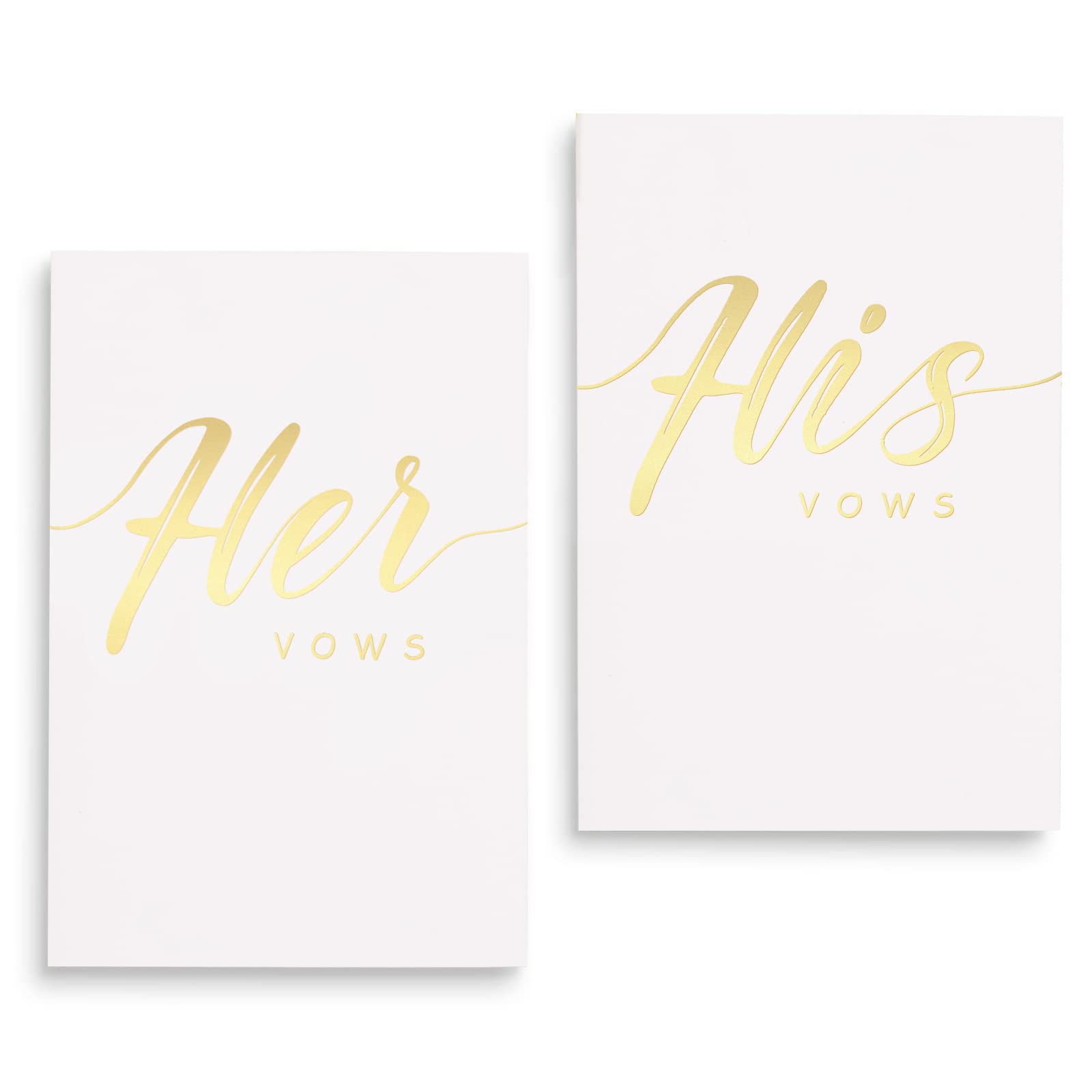 Vow Books for Wedding, Wedding Vow Books His and Hers, Bridal Shower Gifts, Wedding Keepsake Wedding Journal Notebook, 32 Lined Pages,4 x 6 inches (Gold)