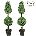 Admired By Nature Aritificial Double Ball,Shaped Boxwood Topiary In Plastic Pot, Green (GTR4634-NATURAL-2), 3ft