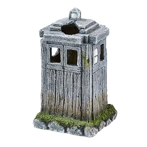 CLASSIC Police Box Aquarium Ornament 92 x 92 x 160 mm Hand-Painted Non-Toxic for Freshwater Tanks - Image 2