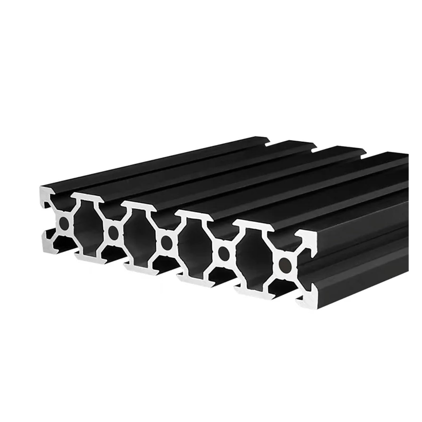 Aluminum Extrusion DHL600-1000mm 2020 2040 2060 2080 20100 Black T-Slot Aluminum Extrusions Aluminum Profiles Frame for CNC Engraving Machine(2080 Black 2pcs,650mm)