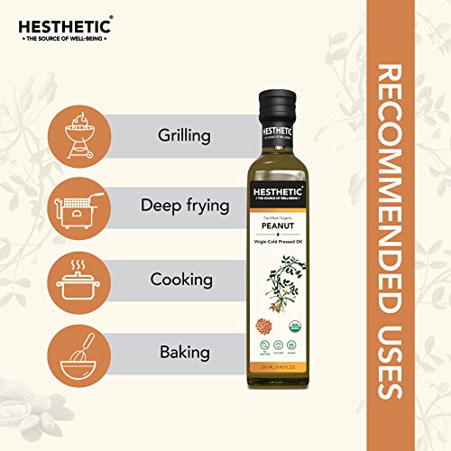 image for Organic Peanut Oil - USDA Certified, 100% Pure, Virgin Cold Pressed & 