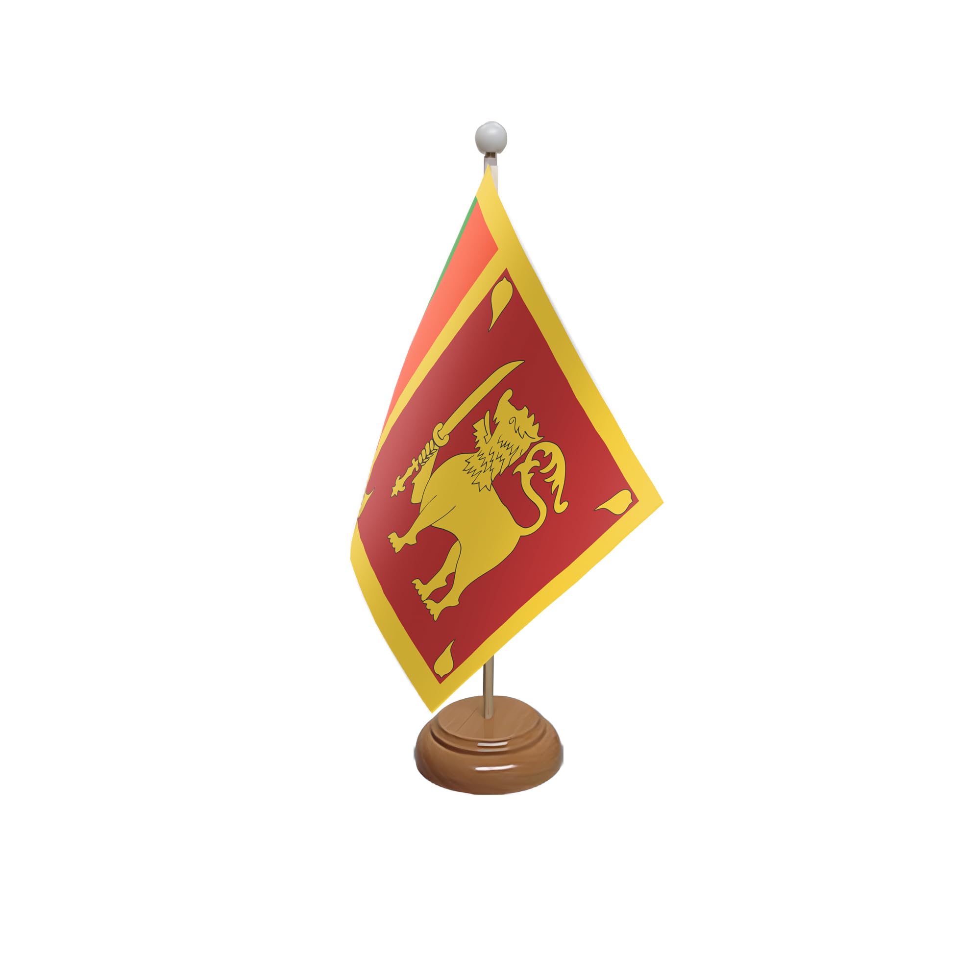 Flagtex Sri Lanka Wooden Table Flag With Wooden Base