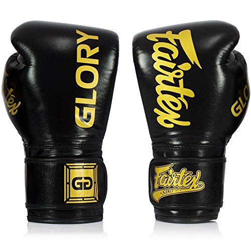 Gants de boxe Fairtex 10 Oz BGVG1 Glory noir jaune pour sac et sparring