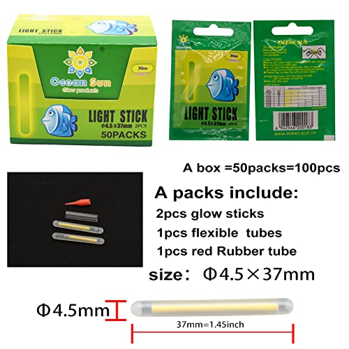 linguang 10-100Pcs Bastões Luminosos de Pesca para Sinos de Bóias 1”1,45”2”3”