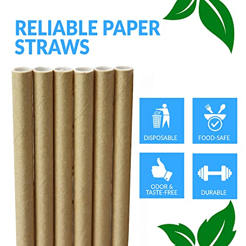 Pack 400 Pitillos de Papel Kraft Marrón miniatura 3