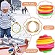 NAROSEBE 15 Stück Aktivitätsringe Ringwurfspiel Plastik Wurfringe Spiel Toss Ringe Mehrfarbig Koordinationsringe Fussball für Ringe Werfen Spiel, Kinder Target Übungsspiele (15.2 cm)