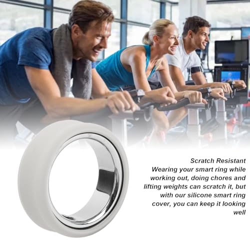 Diyeeni Silicone Ring Cover Compatible with All Smart Rings, Universal Elastic Protective Case, Grey, for Working Out - Image 4