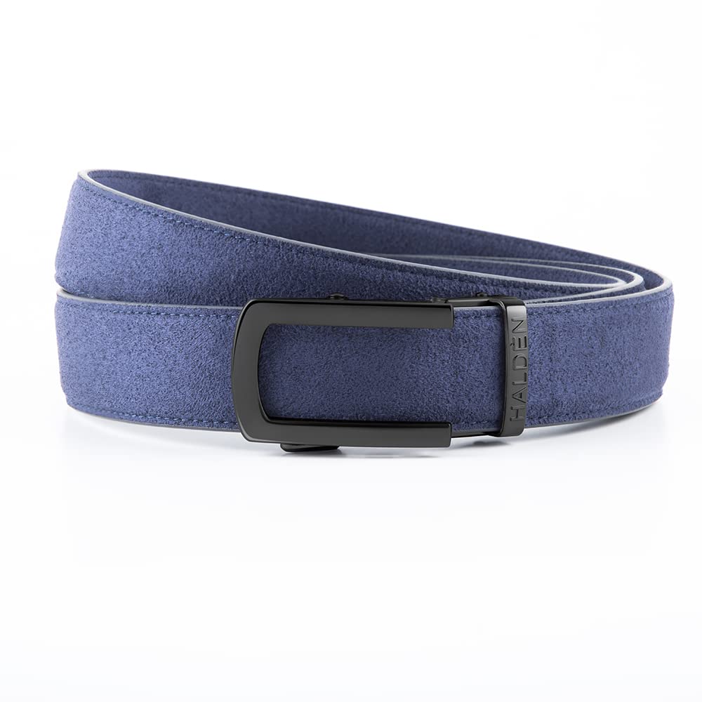 halden Micro Fiber SUEDE Belt For Men Formal (Free Size Fits Up to 44 Inch Waist) 100% Vegan Ratchet Straps, Unique Magnetic Auto-lock Buckle Men Belts Leather-picture-27