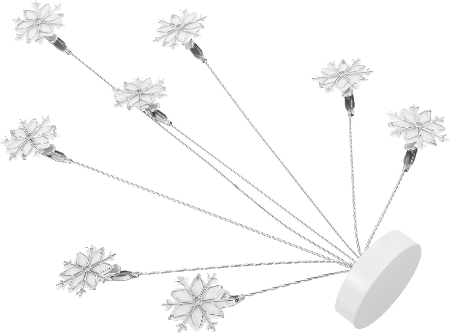 ULTECHNOVO Multi-Head Snowflake Metal Photo Clip Stand Desktop Memo Holder Compact Picture Clamp Tabletop Decor for Home Office Display