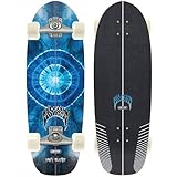 tabla lost segunda mano TRUCKS Carver C5, ruedas 70mm 78A, mazo 30.5 de arce, cóncavo moderado, agarre antideslizante, rodamientos ABEC 7, diseño inspirado en el surf para curvas suaves y un manejo óptimo.