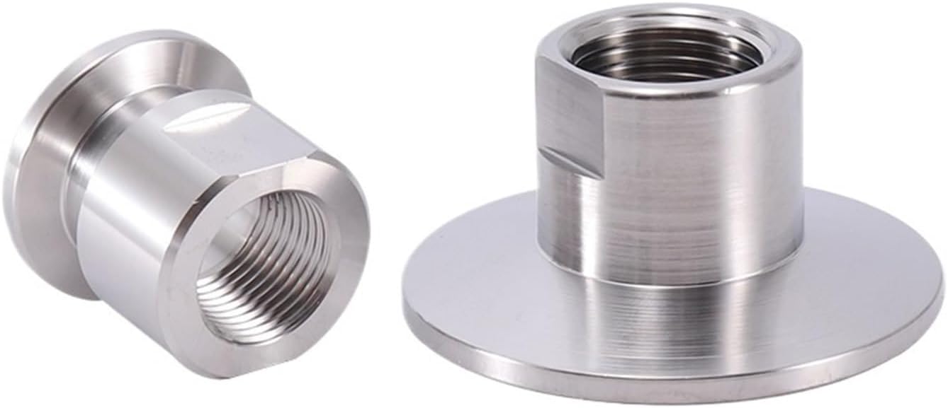 1PC KF25 Vacuum Flange to 1/2" NPT Female Thread 304 Stainless Steel Vacuum Flange Pipe Pipe Fitting
