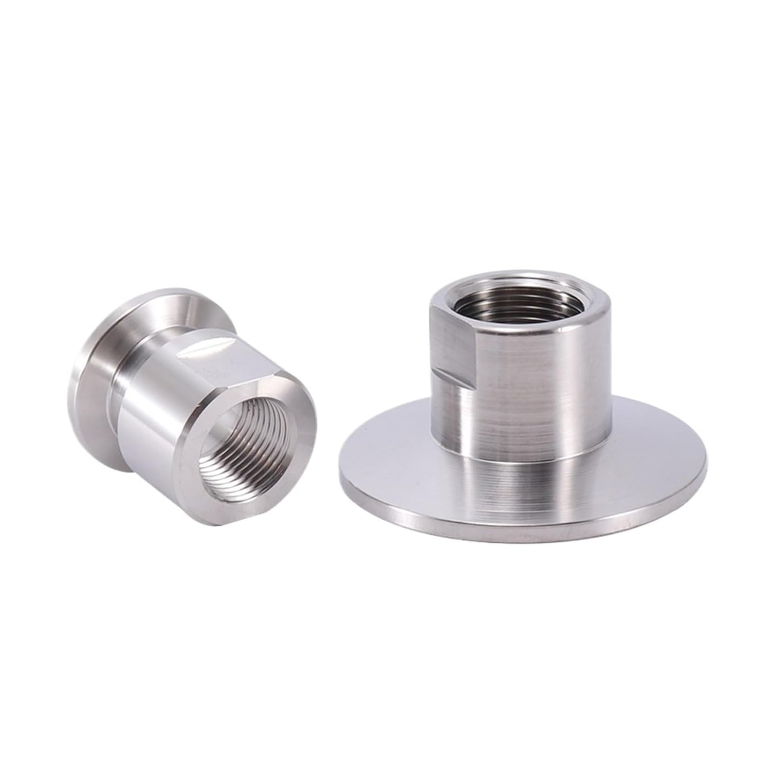 1PC KF16 Vacuum Flange to 1/4" NPT Female Thread 304 Stainless Steel Vacuum Flange Pipe Pipe Fitting