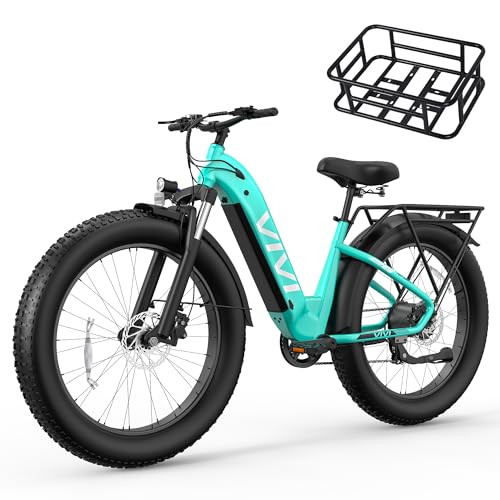 Vivi ACE07 Electric Bike for Adults, 26" x 4.0 Fat Tire Ebike, 1500W Peak Motor Electric Bike, 25MPH Ebikes for Adults with 48V 720WH Removable Battery, 7 Speed, SGS Certified to UL2849